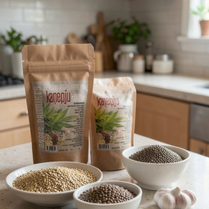 Sēkliņu maisījums no kaņepju sēklām